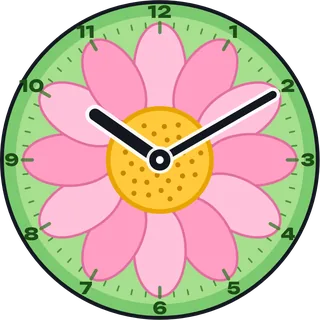 Flower clock face