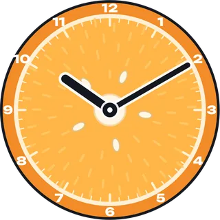 Orange clock face