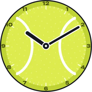 Tennis clock face